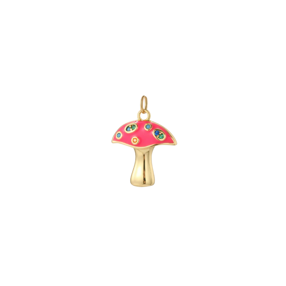 Pink Mushroom Charm