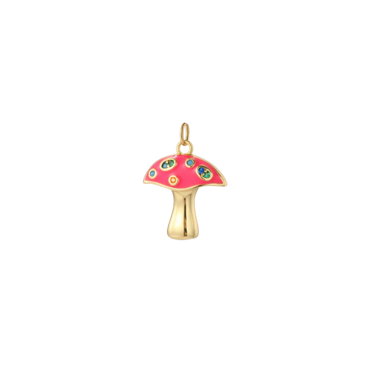 Pink Mushroom Charm